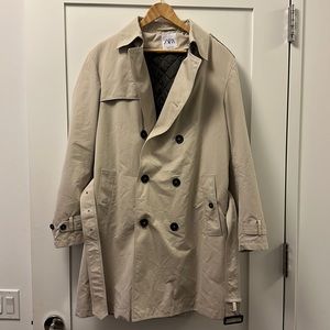 Beige men’s trench coat